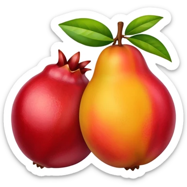 Mango & pomegranate sticker