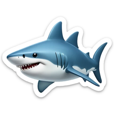requin avec chapeau en haut de forme sticker