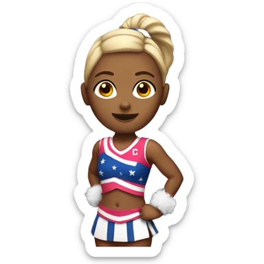 All star cheerleader sticker