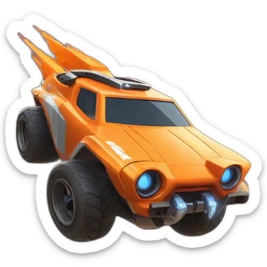 Orange rocket league octane jump and fly sticker