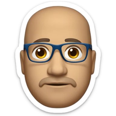 dark-haired-spanish-40-year-old-fat-man,-brown-eyes,-blue-glasses,-no-beard,-no-moustache. sticker