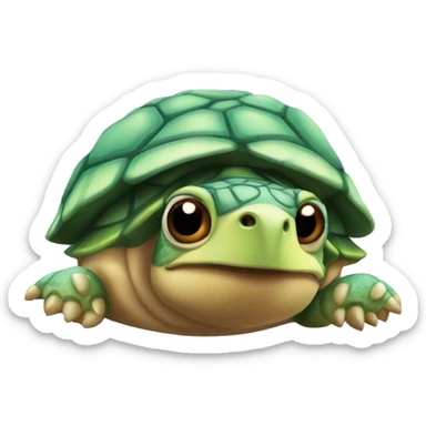 Un loro enamorado  de una tortuga sticker