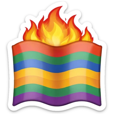 lgbt flag burned emoji  sticker