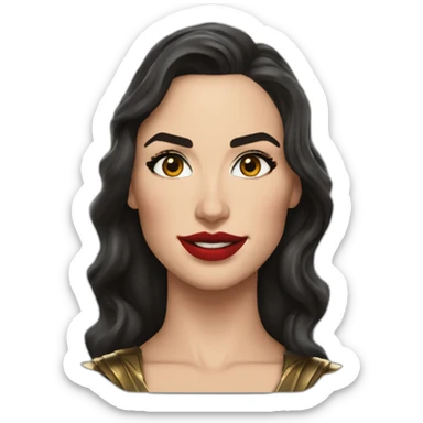 Gal Gadot as wonderwoman emoji sticker