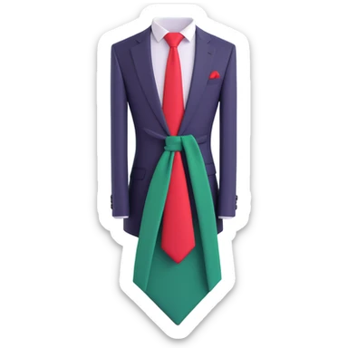 green scouts tie, draped sticker