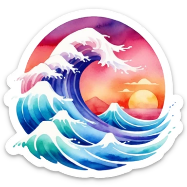 ombre chinoise bali sticker