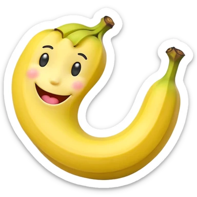 Funny banana sticker