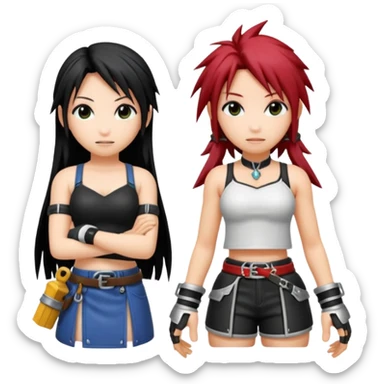 j'aimerai des emotes en lien avec tifa de final fantasy 7 et sora de kingdom hearts sticker