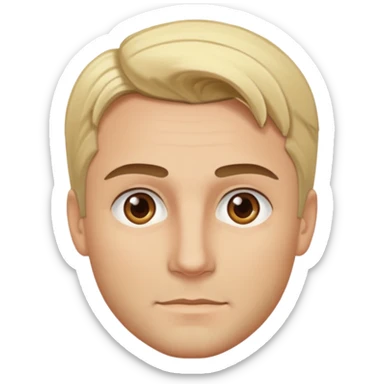 David Silveria with brown eyes, blonde hair l sticker