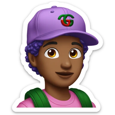 1 Gars avec une casquette gucci sticker