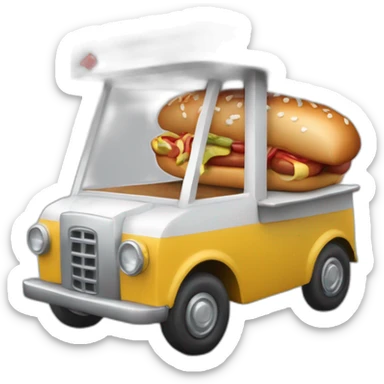 Carrito ambulante para la venta de hot dogs y hamburguesas qué lleva por nombre  NURSE sticker