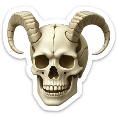 a capricorn skeleton sticker