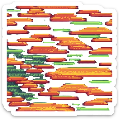 Convert this character to Minecraft style, blocky pixelated look, keep colors and main features. sticker