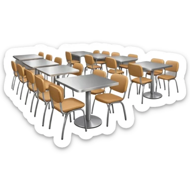 un comedor  de cafeteria sticker