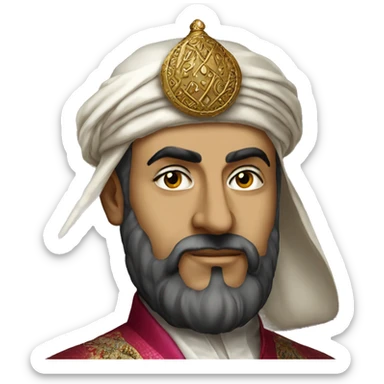 Suleiman the Magnificent in Ottoman clothing sticker