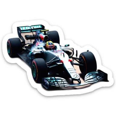 F1 mercedes on top of redbull crash sticker