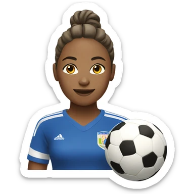 women soccer player sticker