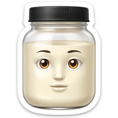 WHITE hair mask in a jar THE PRODUCT WITHOUT MOUTH AND EYES  sticker