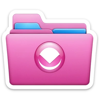 windows 10 folder light giltter pink sticker