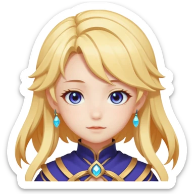 Cute Lumine from Genshin Impact in Photorealistic Hoyoverse Anime Style  sticker