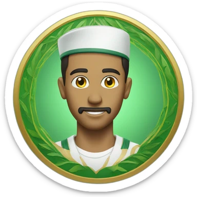 A men wearing raja casablanca close with eagle on his shoulder sticker