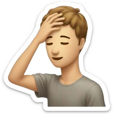 Patting another person on the head, soothing sticker