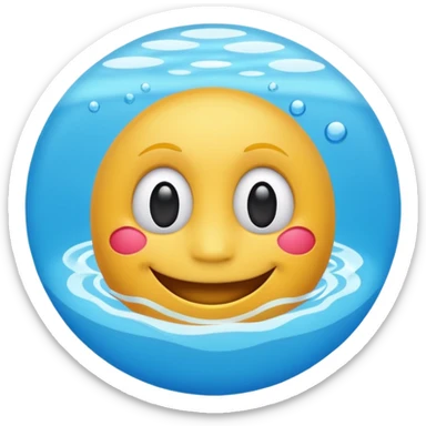 blue emojis fir swimming pool sticker