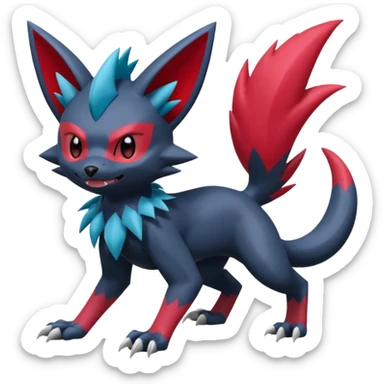 Sneasel-Weavile-Zoroark-Fakémon-hybrid-creature (full body)  sticker