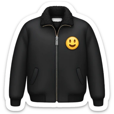 chaqueta negra de lana sticker