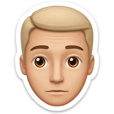 not sure male face sticker