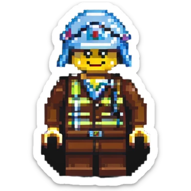 Lego construction sticker