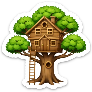 put a big letter W on a treehouse in a tree sticker
