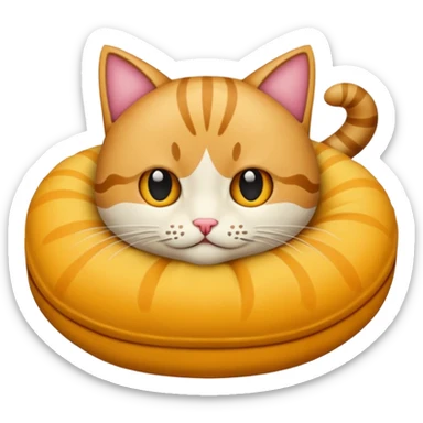 gatito acostado en un cojín sticker