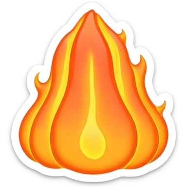 create an emoji of a little lava flow, no face just the lava, no volcano, something like a stain sticker