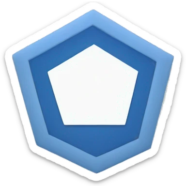 pentagon in blue  sticker