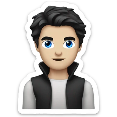 Damon Salvatore with blue eyes  sticker