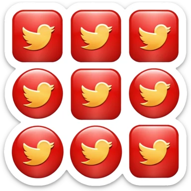 RED SOCIAL MIDIA POST BUTTON sticker