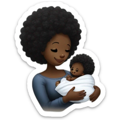 Golliwog breastfeeding without baby nice sticker