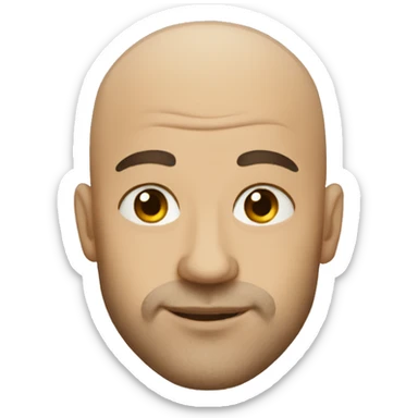 Bald man wearing tattoos  sticker