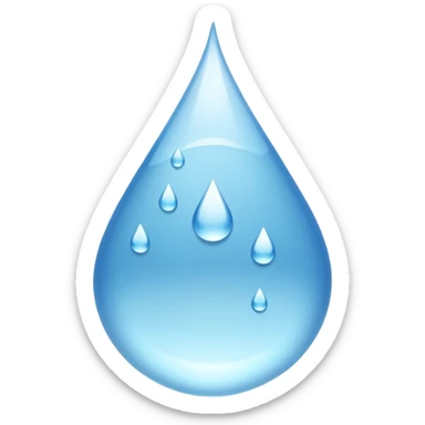Una gota de agua blanca sticker