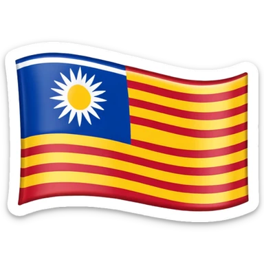 The flag of melaka from malaysia sticker