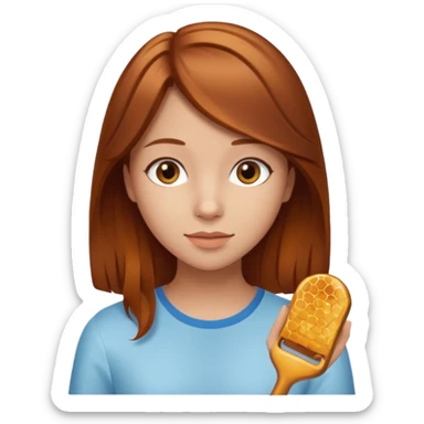 make a teenager girl named layla with honey copper brown hair sticker