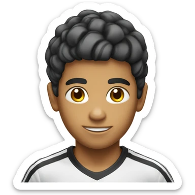 Young latino boy platine soccer in New York sticker