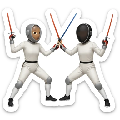 fencing with epees sticker