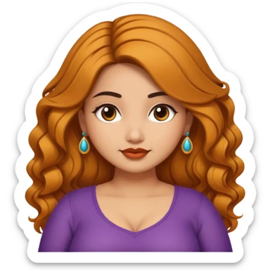 Indian curvy hair 25 years old girl sticker