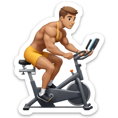 buff guy stationary bike sticker
