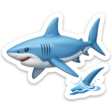 running shoe fitness emoji with shark sticker