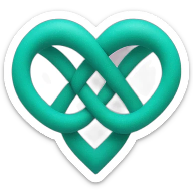 heart as an infinity symbol sticker