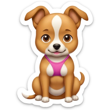 Dog wearing bikini sticker