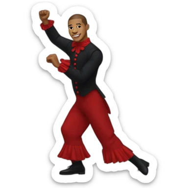 Mbappé who dancing flamenco sticker